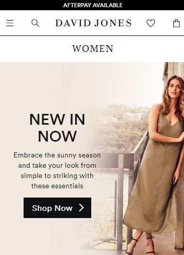 David Jones - top online stores in Australia