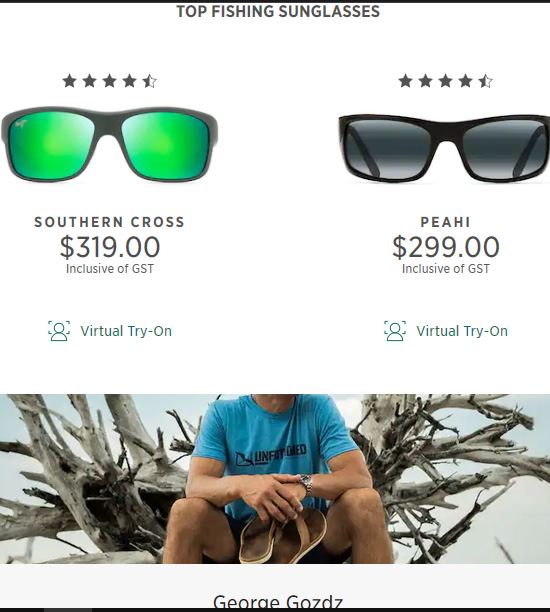 Mao Jim's polarised fishing sunglasses Australia