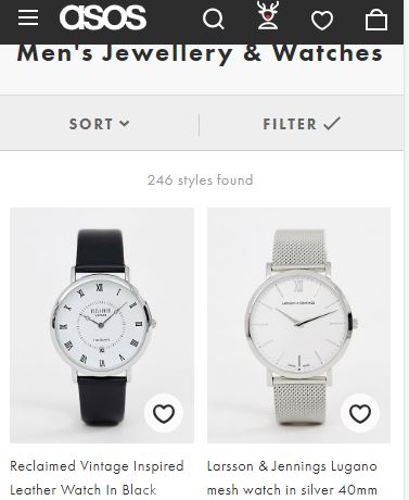 The Asos - good affordable online watch store