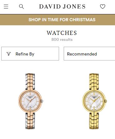 David Jones - One of the top online watch stores