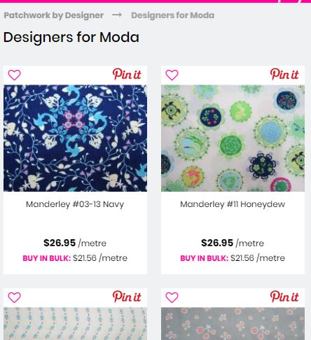 The Remnant warehouse Moda Fabrics Patchwork & Quilting Fabrics